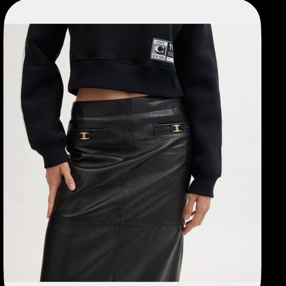 NWT Coach Leather Skirt